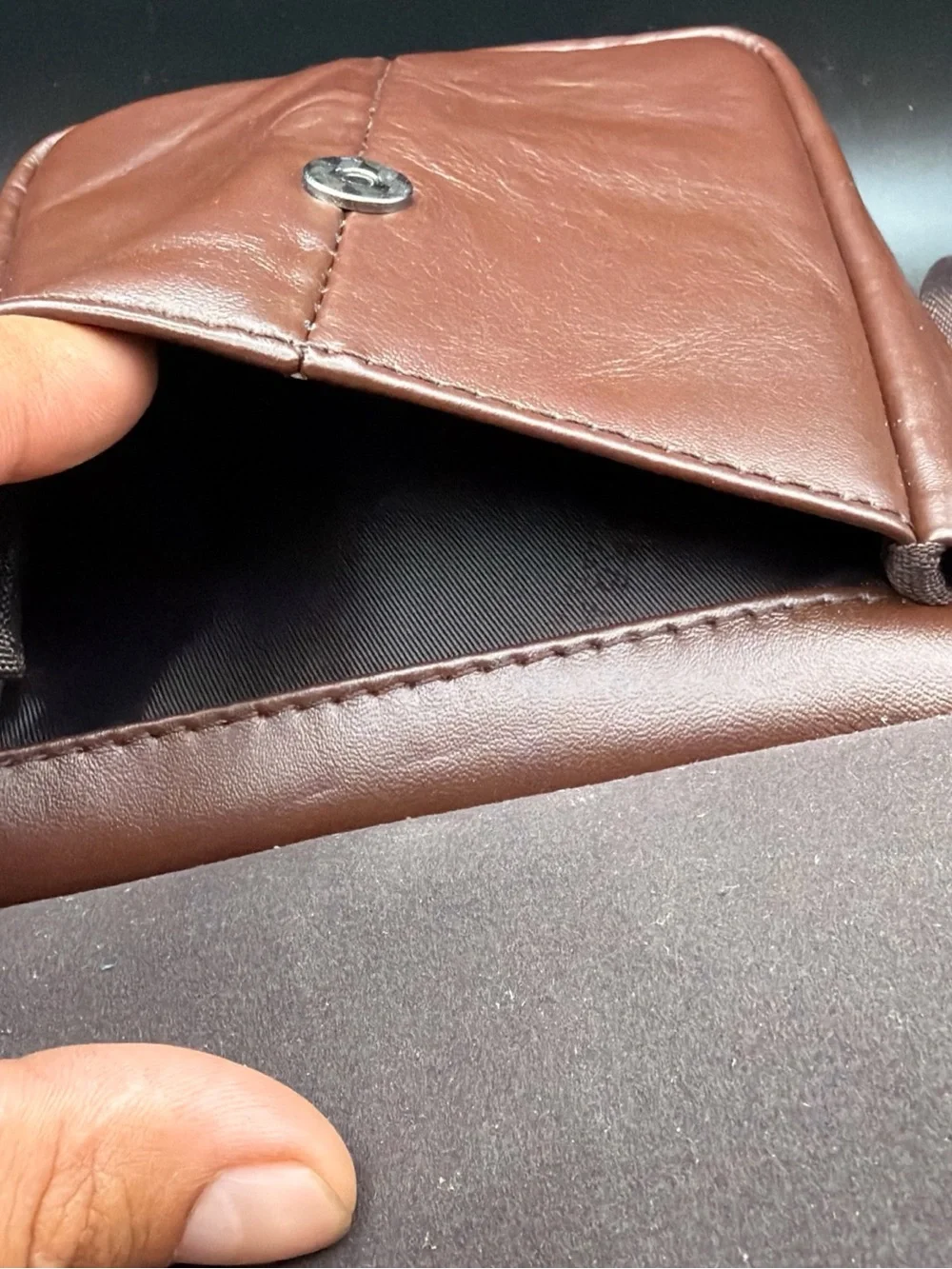 BULLCAPTAIN Men Genuine Leather Shoulder Bag Messenger Crossbody Satchel Brown